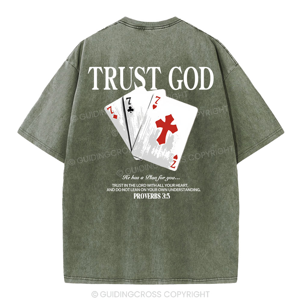 Trust God Christian Washed T-Shirt