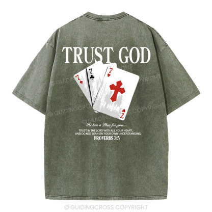 Trust God Christian Washed T-Shirt