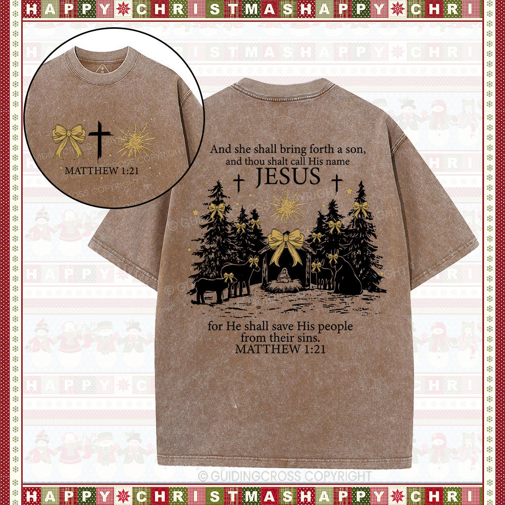 Jesus Reason For Season Christian Christmas Washed T-Shirt Sale - GuidingCross