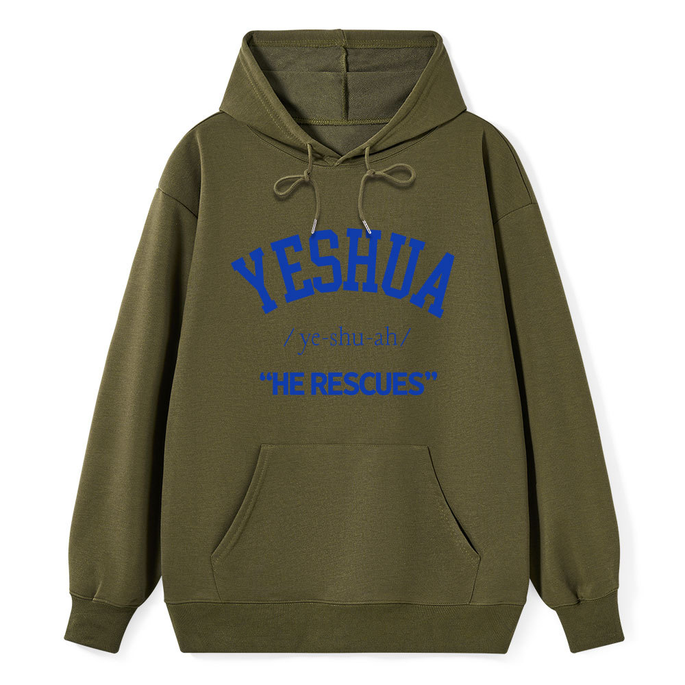Yeshua He Rescues Classic Christian Hoodie