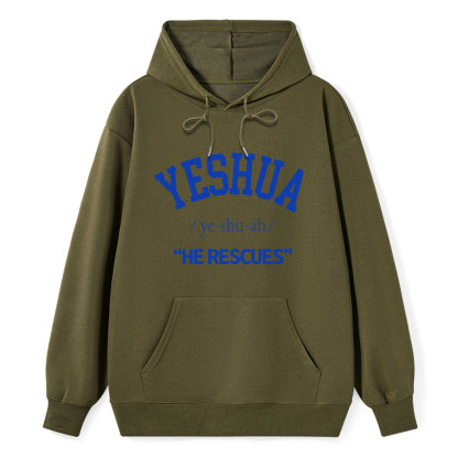 Yeshua He Rescues Classic Christian Hoodie