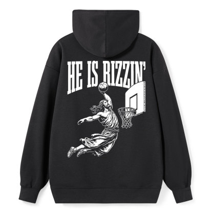He Is Rizzin Classic Christian Hoodie