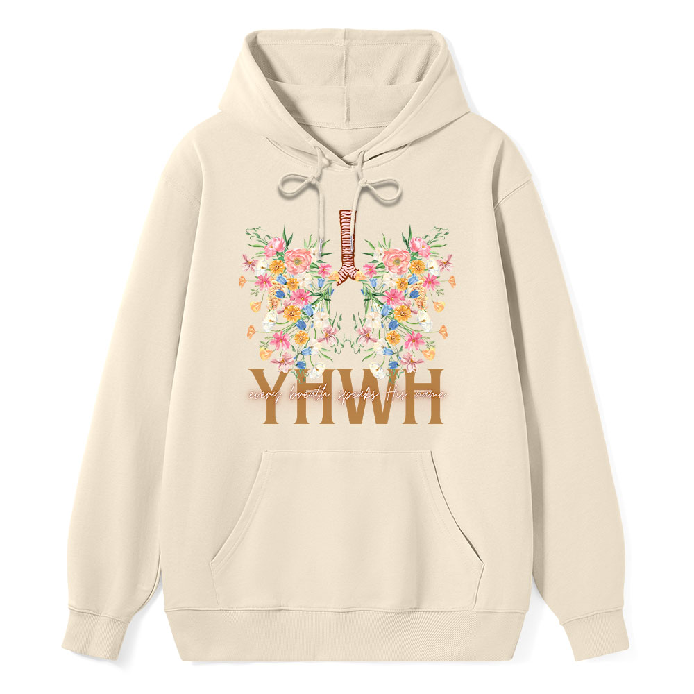 YHWH Floral Classic Christian Hoodie