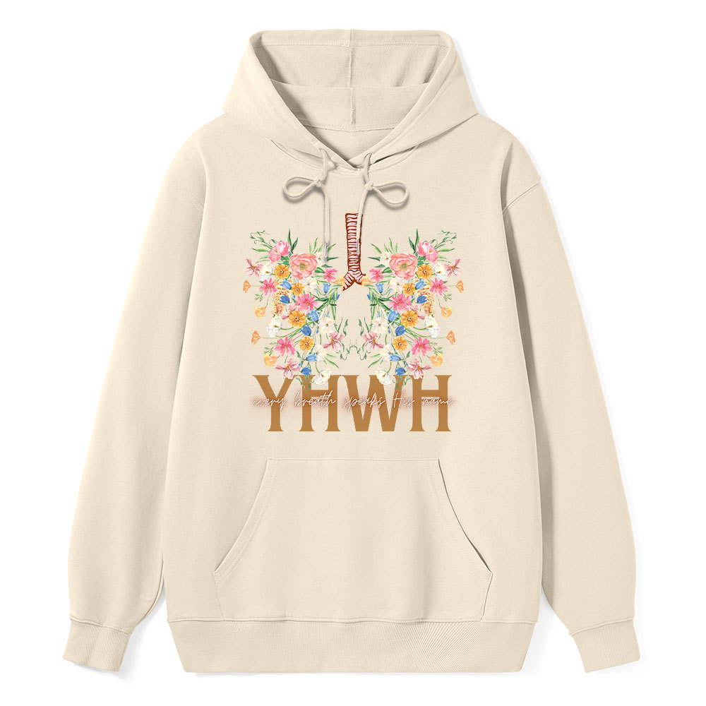 YHWH Floral Classic Christian Hoodie