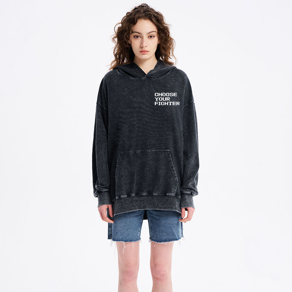 Choose Your Fighter Christian Washed Hoodie