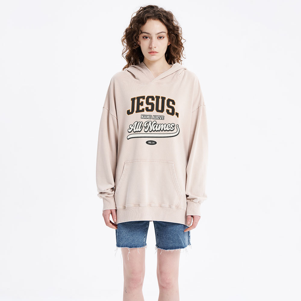 Jesus Name Above All Names Christian Washed Hoodie