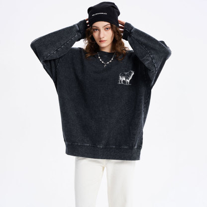 He Left The 99 To Rescue Me Christian Washed Sweatshirt