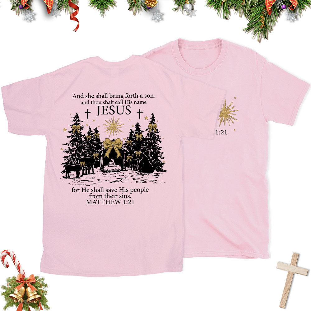 Jesus Nativity Christian Christmas T-Shirt
