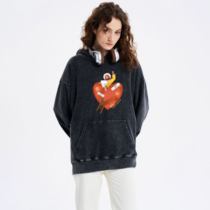Jesus Heals Christian Washed Hoodie