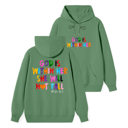 God Is Within Her She Will Not Fall Classic Christian Hoodie