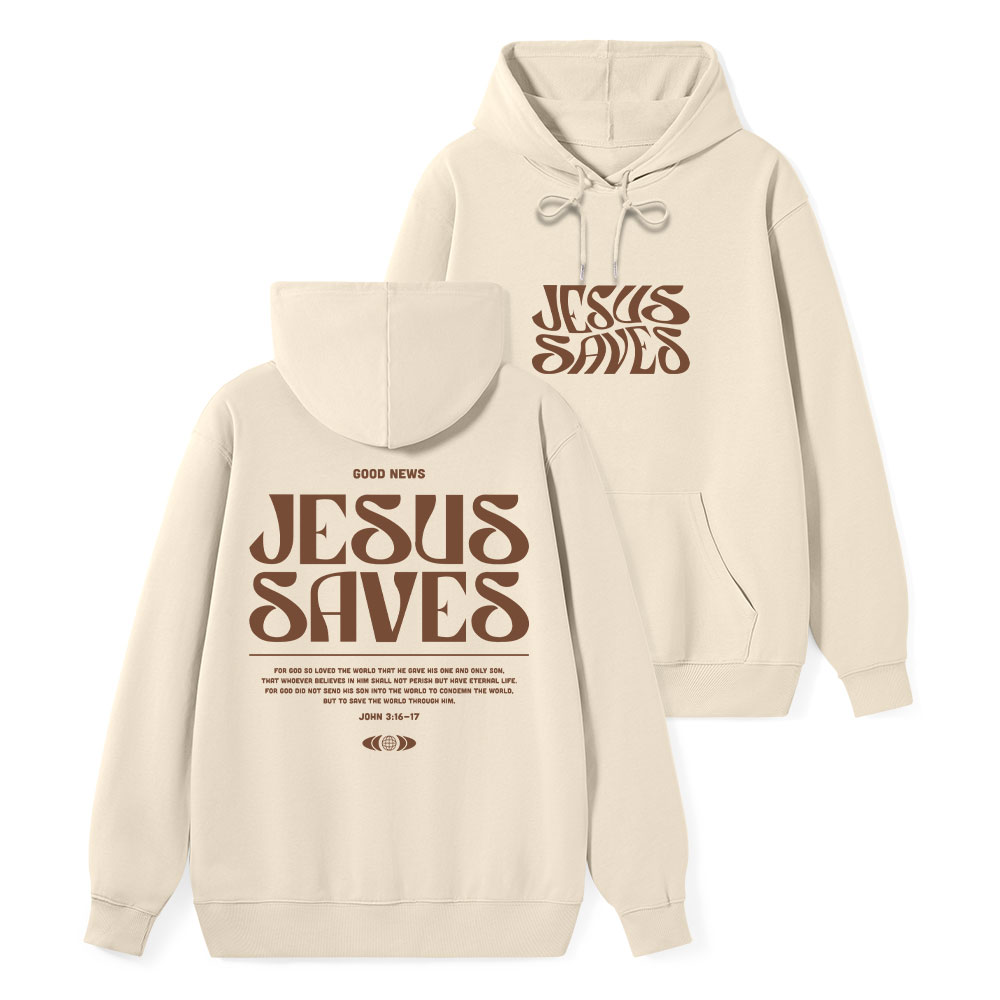 Jesus Saves Classic Christian Hoodie