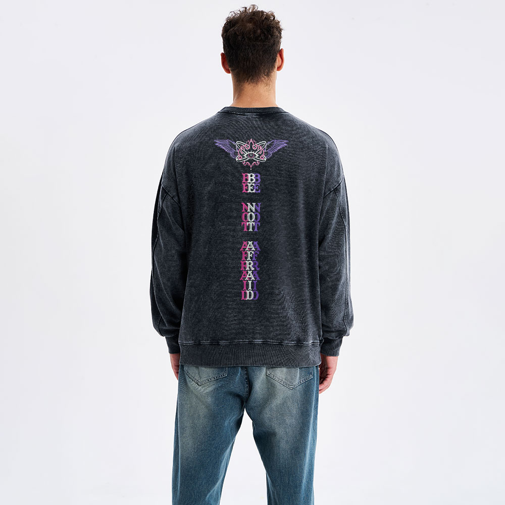 Be Not Afraid Christian Washed Sweatshirt