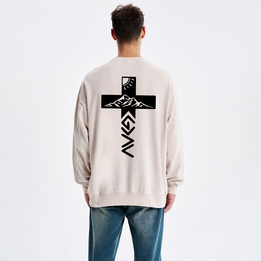 God Is Greater Than The Highs And Lows Christian Washed Sweatshirt