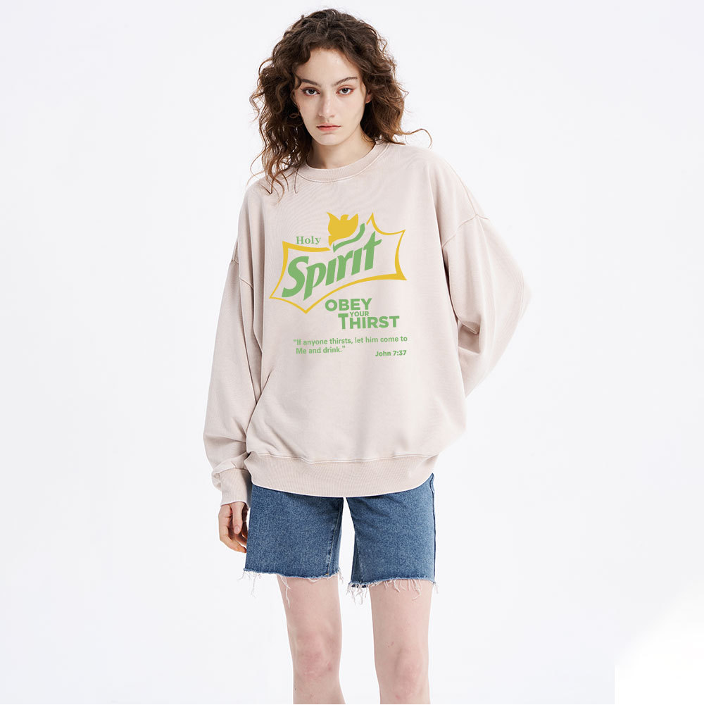 Holy Spirit Christian Washed Sweatshirt
