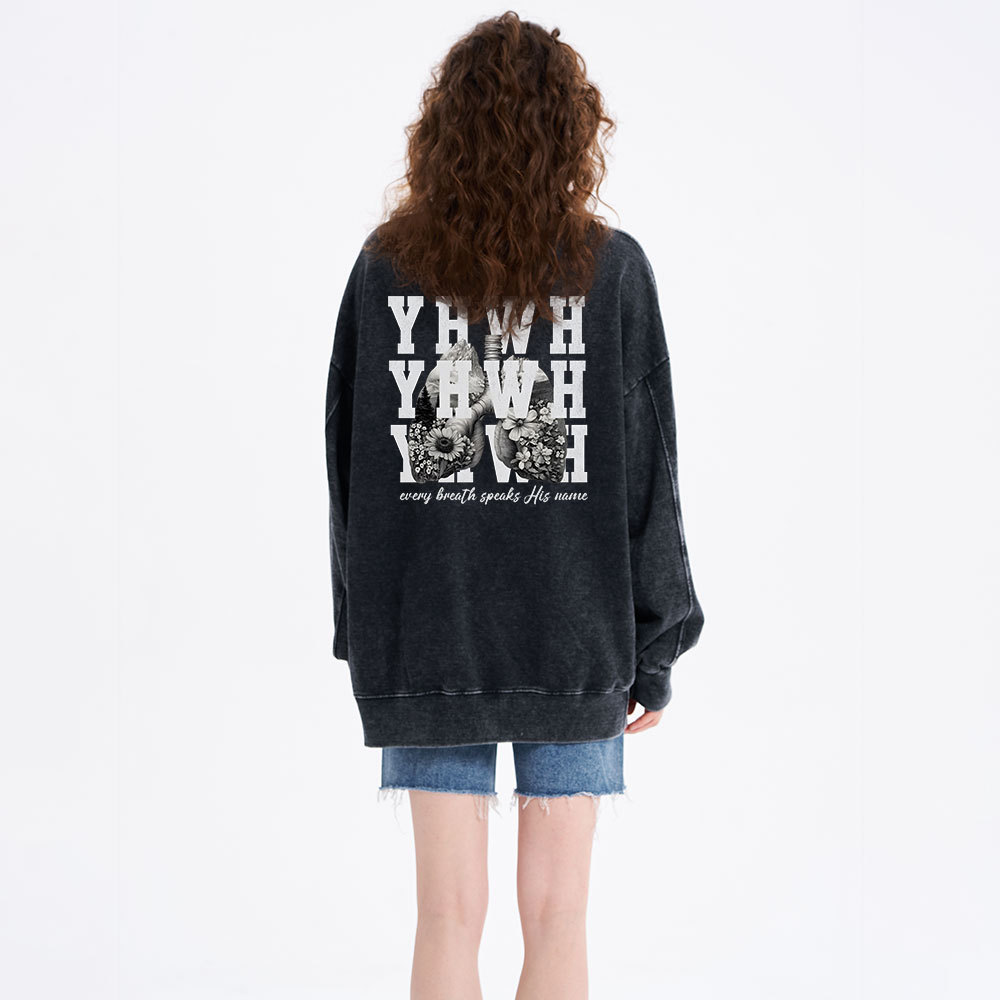 YHWH Christian Washed Sweatshirt