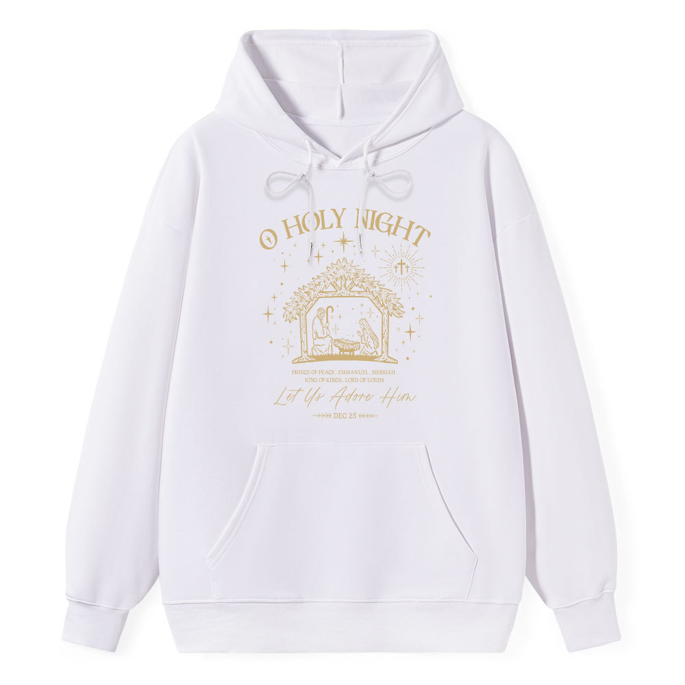 O Holy Night Let Us Adore Him Classic Christian Hoodie