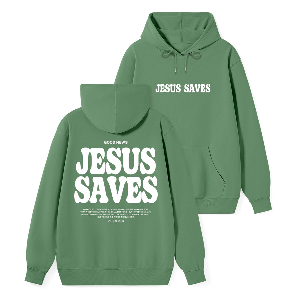 Jesus Saves Classic Christian Hoodie
