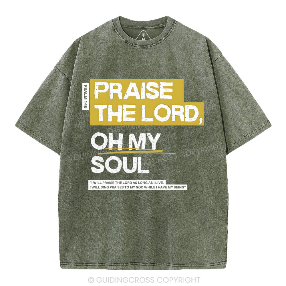 Praise The Lord Christian Washed T-Shirt