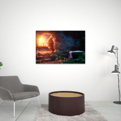 Crucifixion At Sunrise Christian Canvas Wall Art