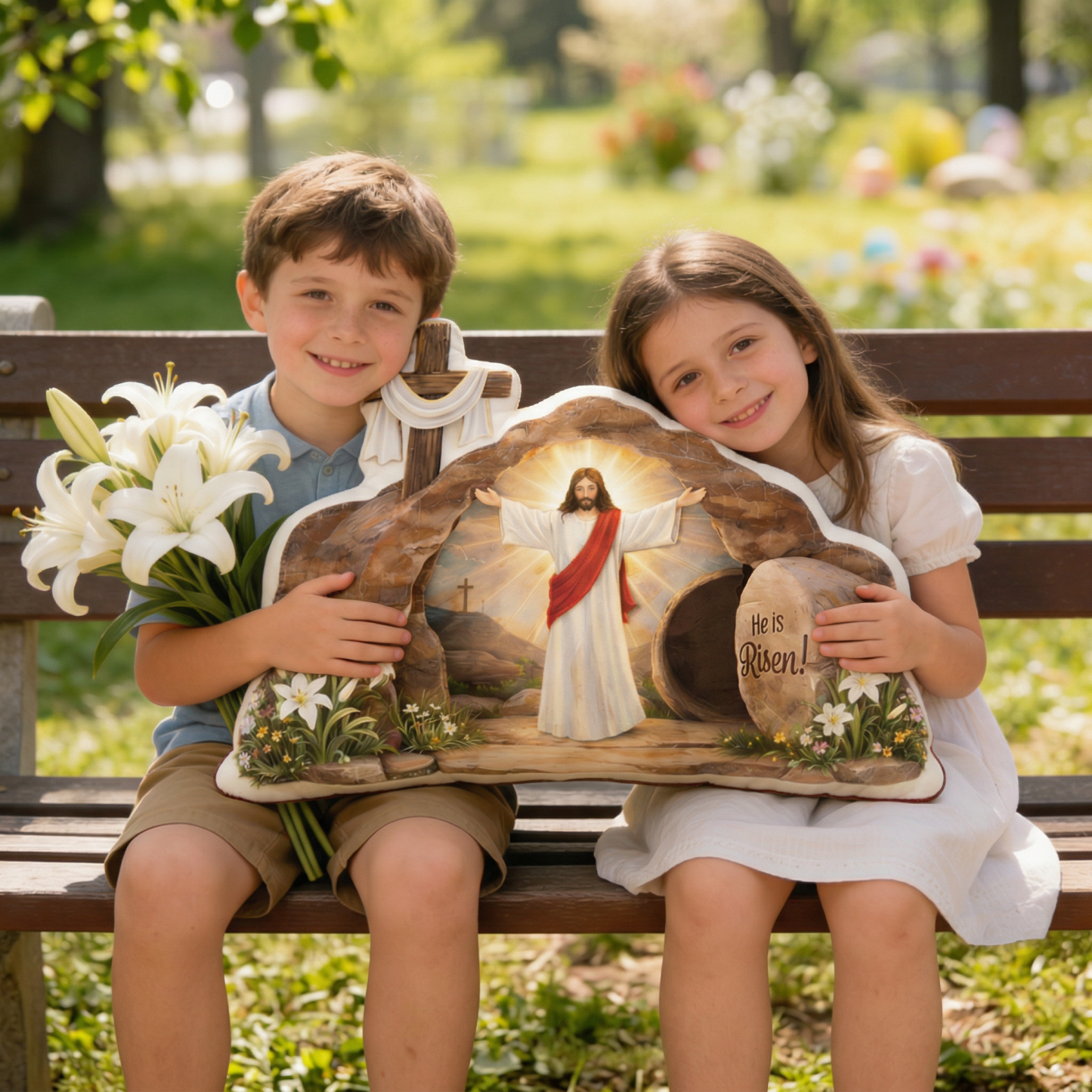 He Is Not Here He Is Risen Irregular Short Plush Pillow