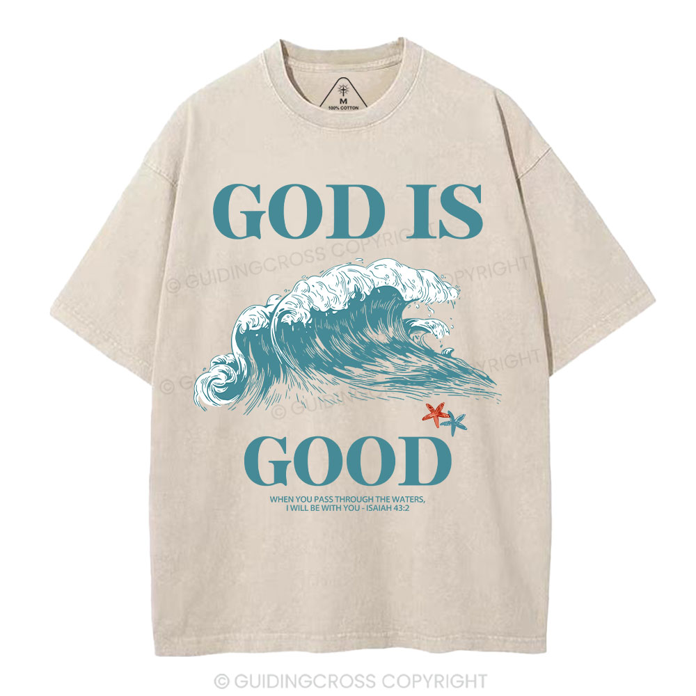 God Is Good Christian Washed T-Shirt