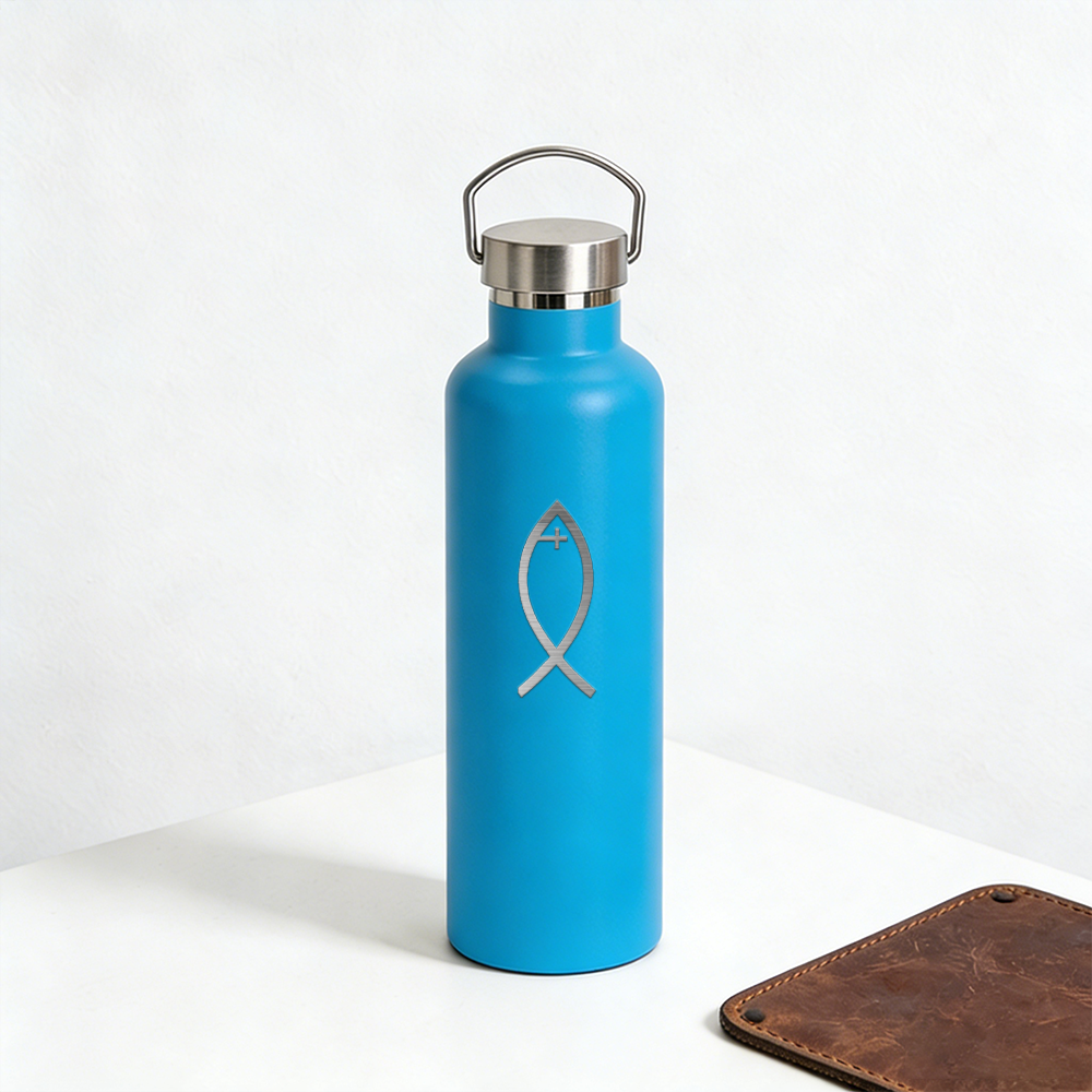 Christian Stainless Steel Insulated Sports Bottle with Handle