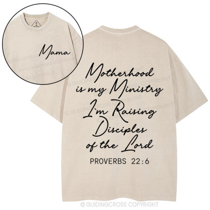 Motherhood Is My Mimidtry Christian Washed T-Shirt