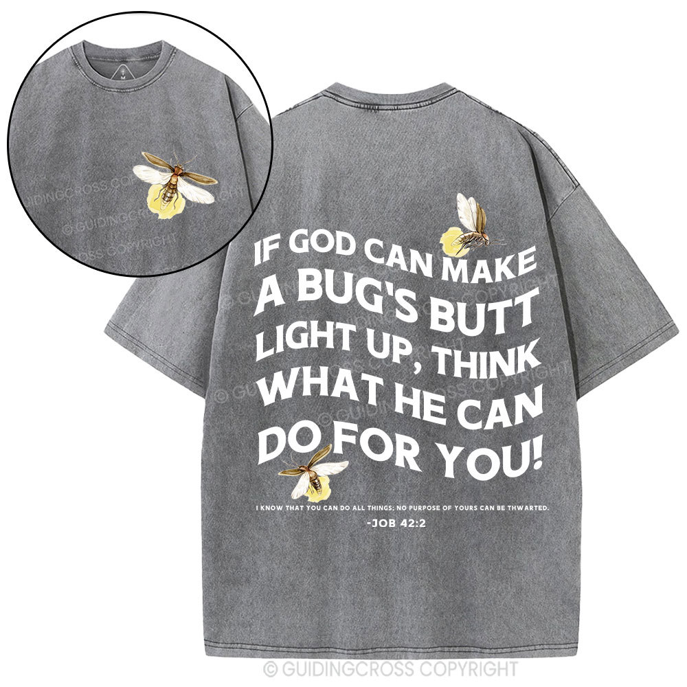 If God Can Make A Bug's Butt Christian washed T-Shirt