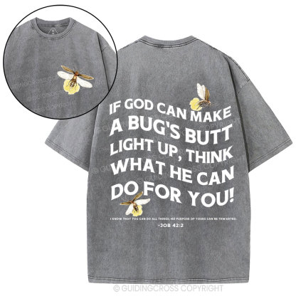 If God Can Make A Bug's Butt Christian washed T-Shirt