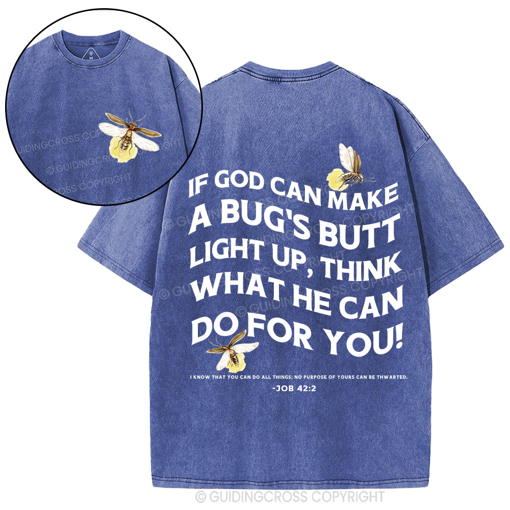 If God Can Make A Bug's Butt Christian washed T-Shirt