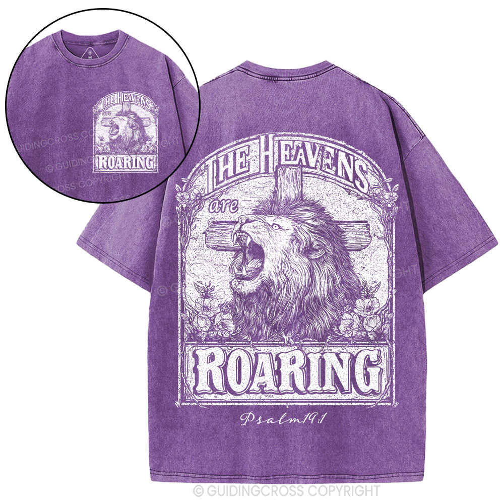 The Heavens Are Roaring Christian Washed T-Shirt