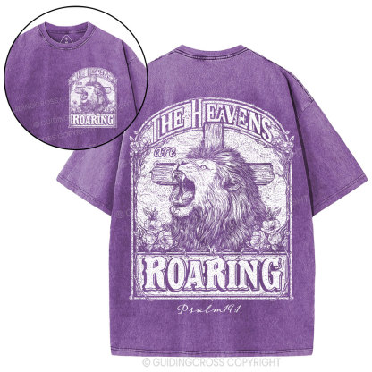 The Heavens Are Roaring Christian Washed T-Shirt