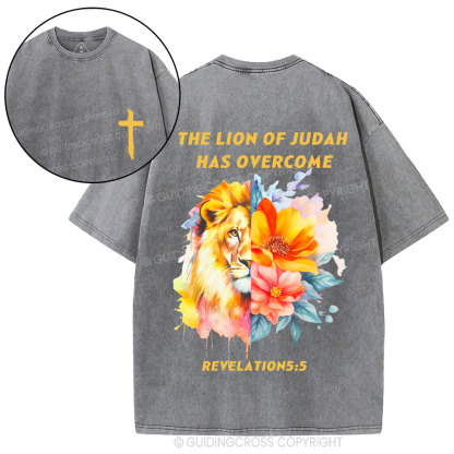 The Lion Of Judah Christian Washed T-Shirt