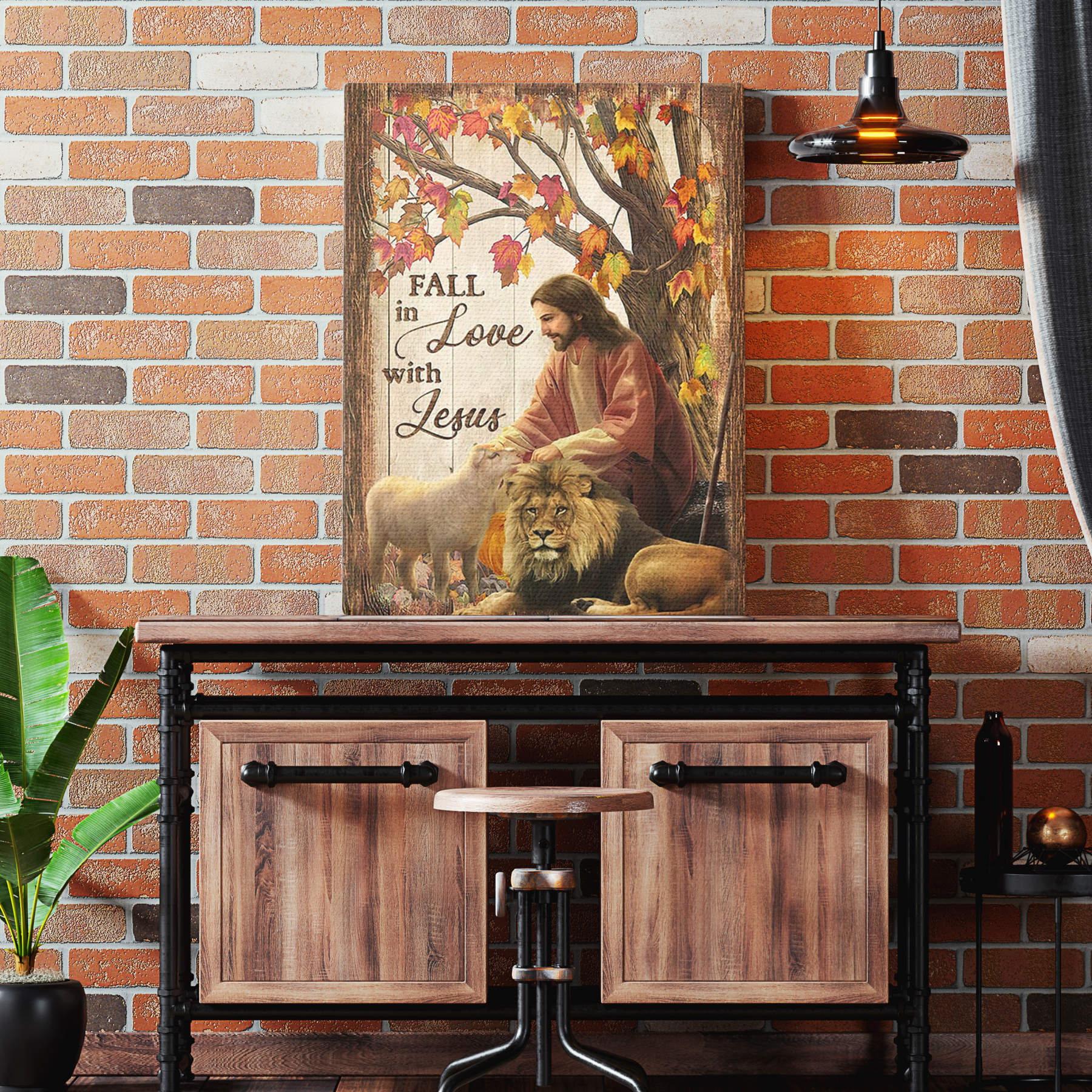Fall In Love With Jesus Canvas Wall Art