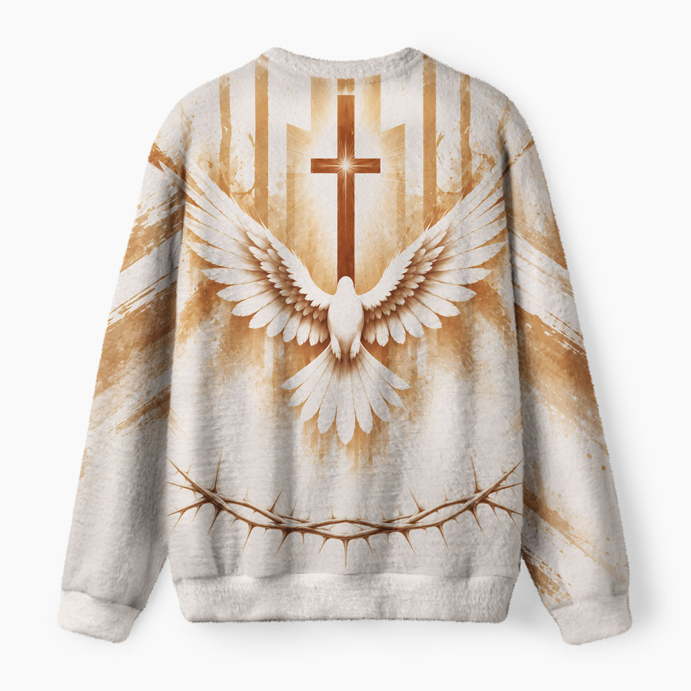 Crown Of Thorns Furry Christian Lightweight Sweater