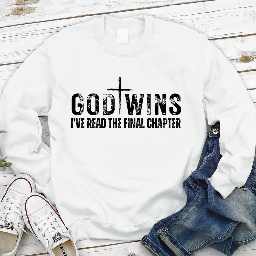 God Wins Sweatshirt Sale-GuidingCross