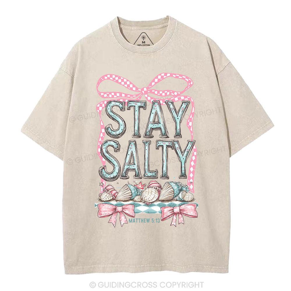 Stay Salty Christian Washed T-Shirt