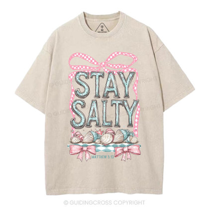 Stay Salty Christian Washed T-Shirt