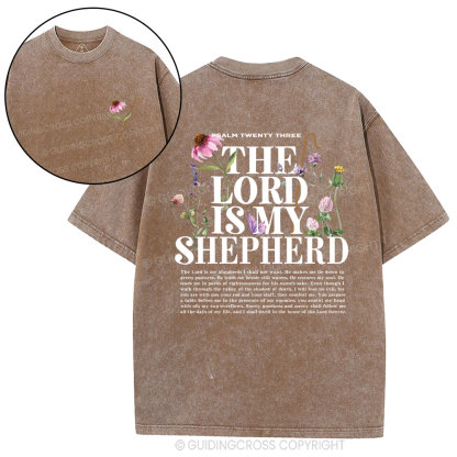 The Lord Is My Shepherd Christian Washed T-Shirt