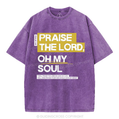 Praise The Lord Christian Washed T-Shirt