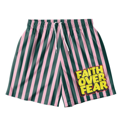 Faith Over Fear Christian Mesh Shorts