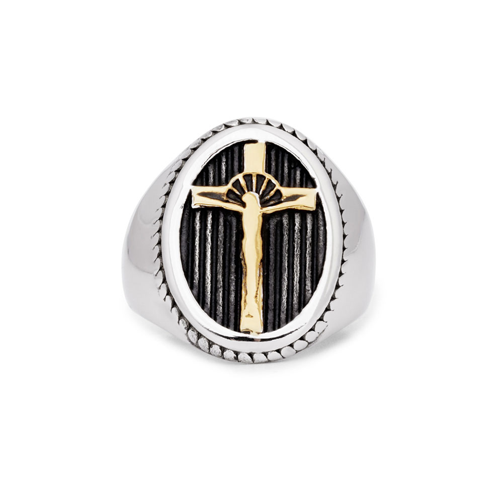Minimalist Fashion Design Jesus Cross Ring