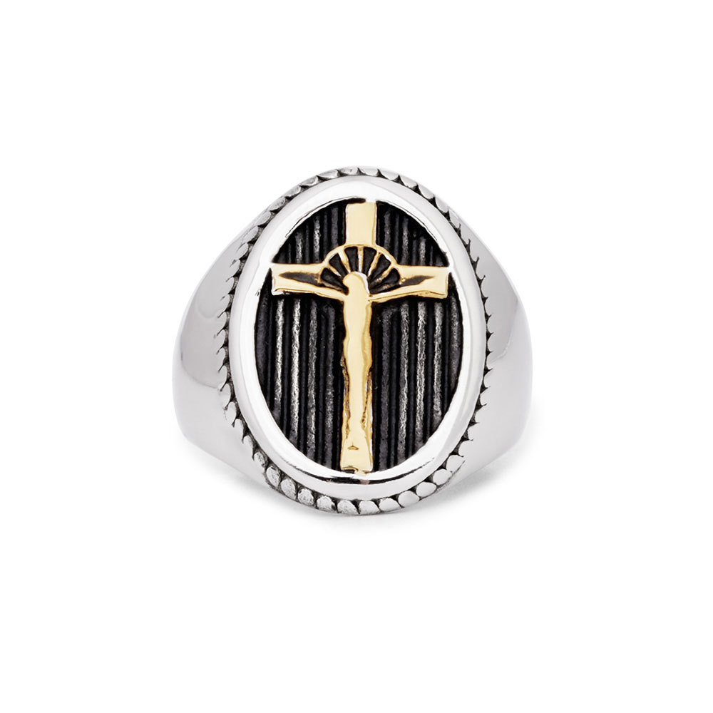 Minimalist Fashion Design Jesus Cross Ring