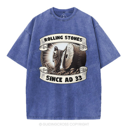 Rlling Stone Since AD 33  Christian Washed T-Shirt