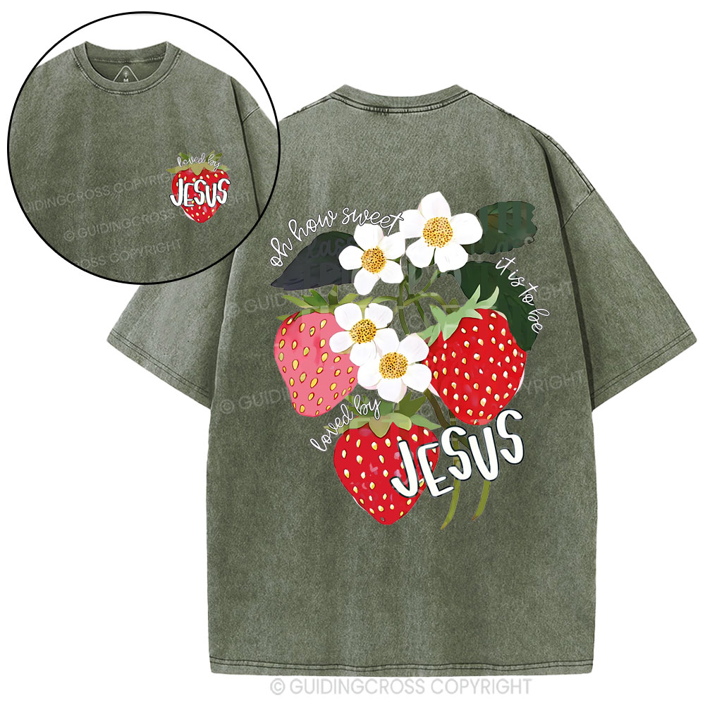 Loved By Jesus Christian Washed T-Shirt