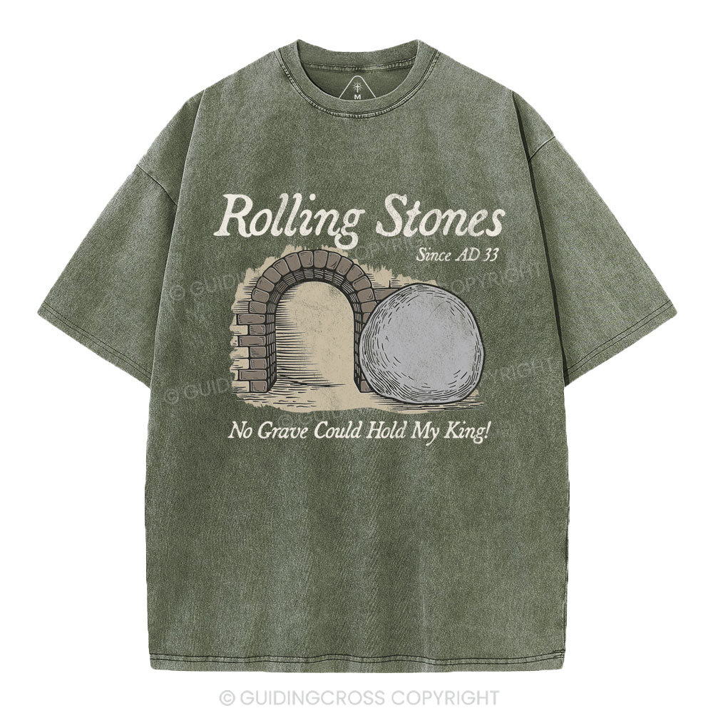 No Grave Could Hold My King Christian Washed T-Shirt