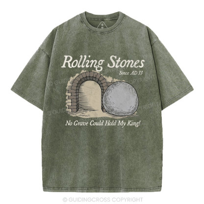 No Grave Could Hold My King Christian Washed T-Shirt