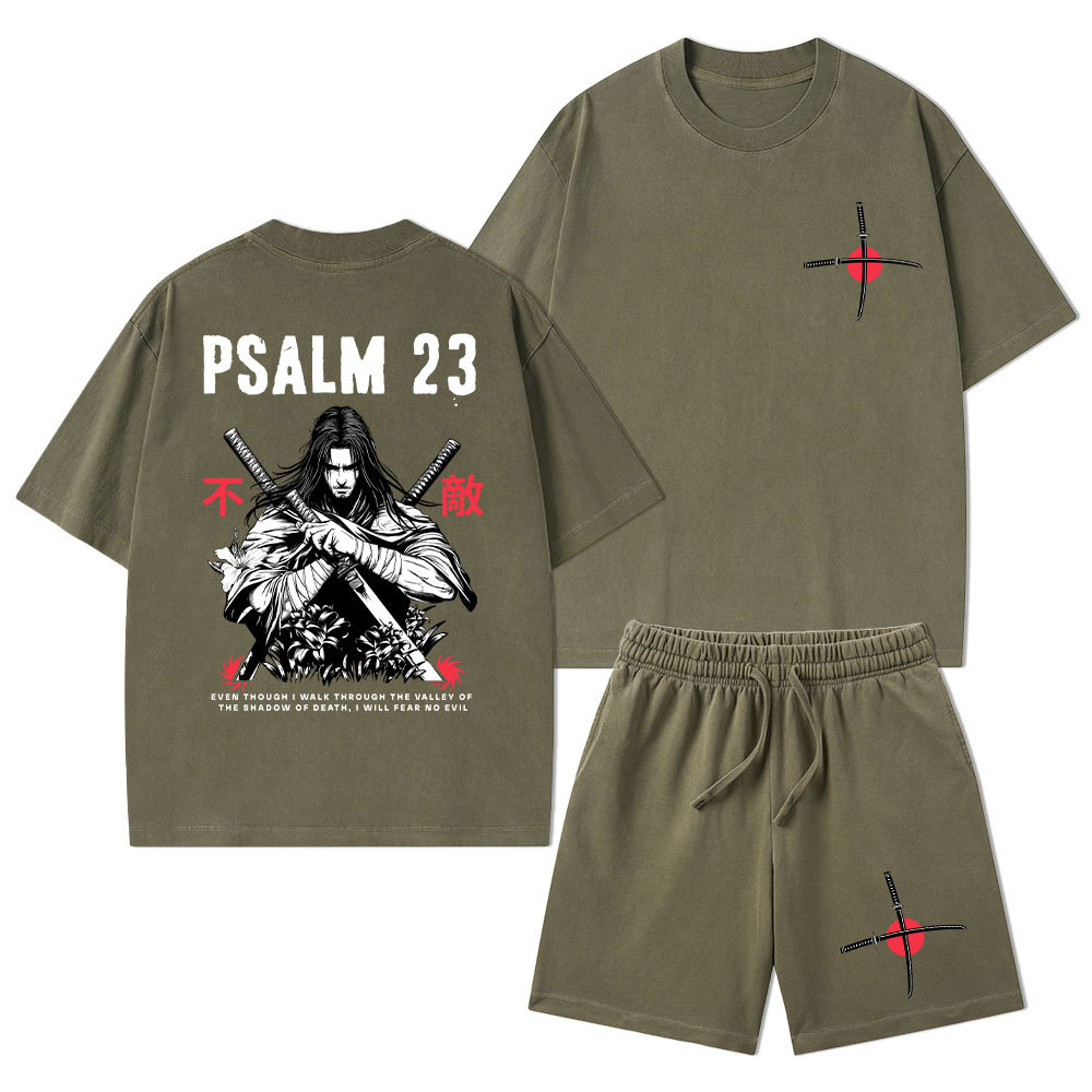 Aesthetic Mens Christian Washed T-Shirt & Shorts