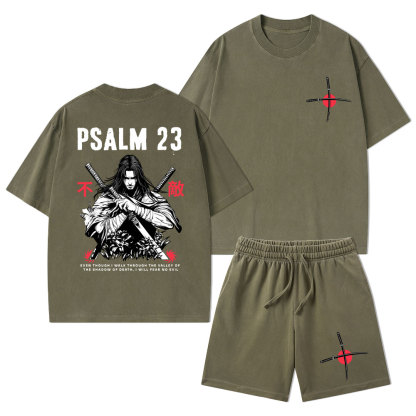 Aesthetic Mens Christian Washed T-Shirt & Shorts