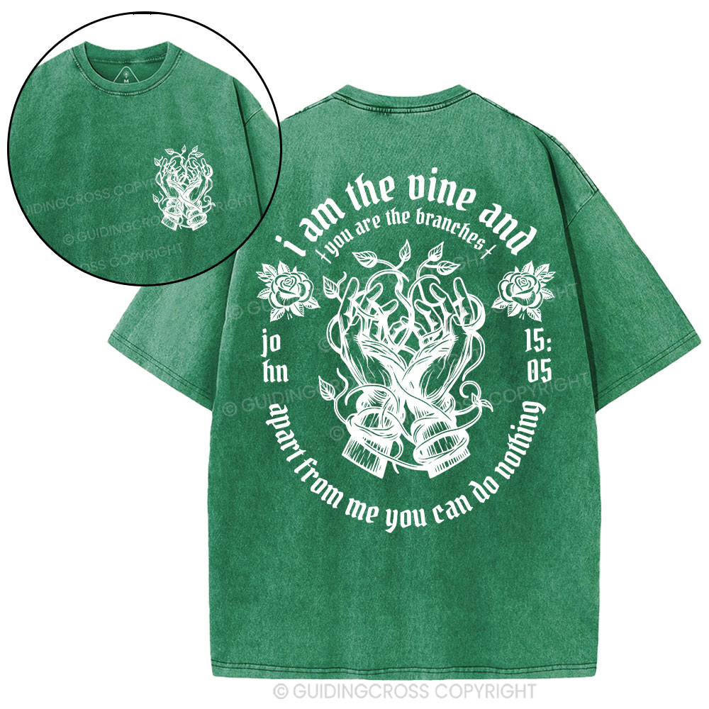 I Am The True Vine Christian Washed T-Shirt